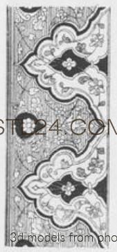 Панели резные (CARVED PANEL_1444 -  | 3D model 3DSMAX / OBJ / STL) 3D модель для ЧПУ станка
